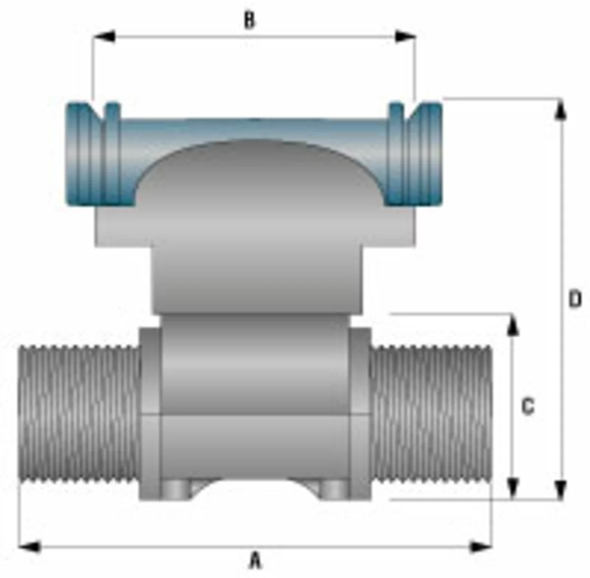 Digitaler Wasserzähler DigiFlux Maße Digitaler Wasserzähler DigiFlux Maße