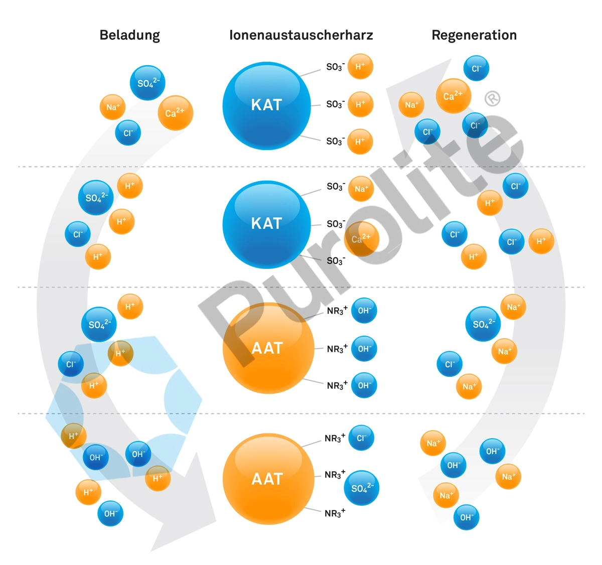 Purolite Ionenaustauscher Beladung