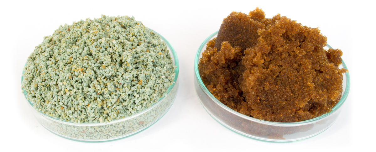 Ionenaustauscher aus Zeolith und sulfoniertem Polysterol Kationentauscher